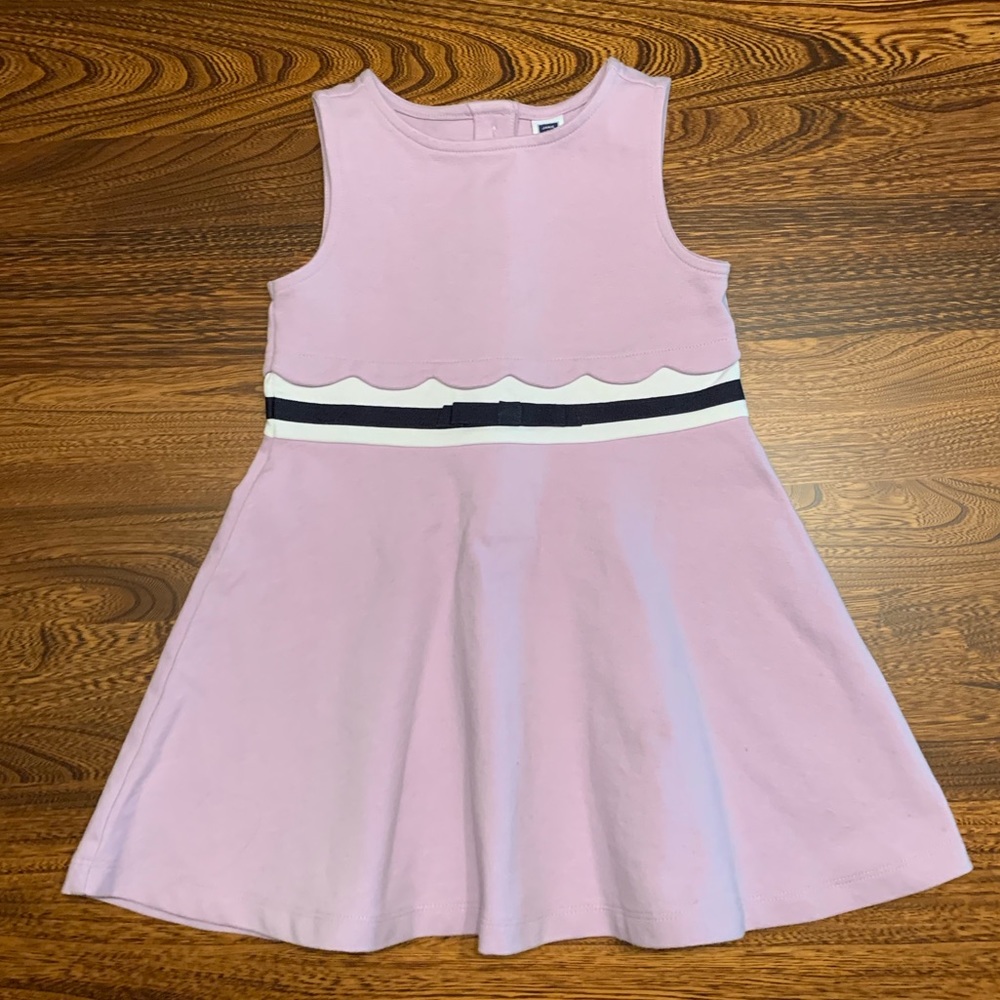 JANIE & JACK, Purple & Navy Stripe Bow Dress, 3T